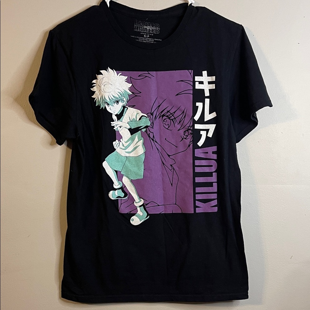 Hunter X Hunter Killua Zoldyck Anime Graphic Tee Shirt Men's Small S/P Black